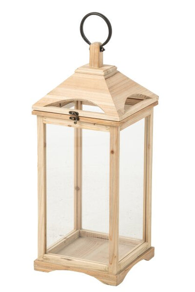 Lantern Chamonix Fir Wood Natural Large