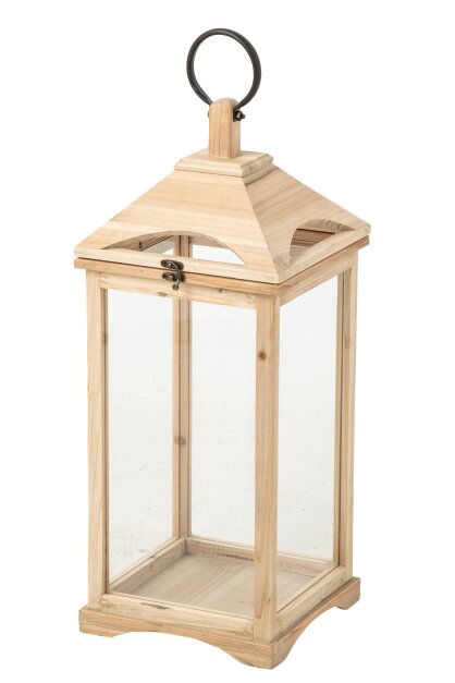 Lantern Chamonix Fir Wood Natural Large