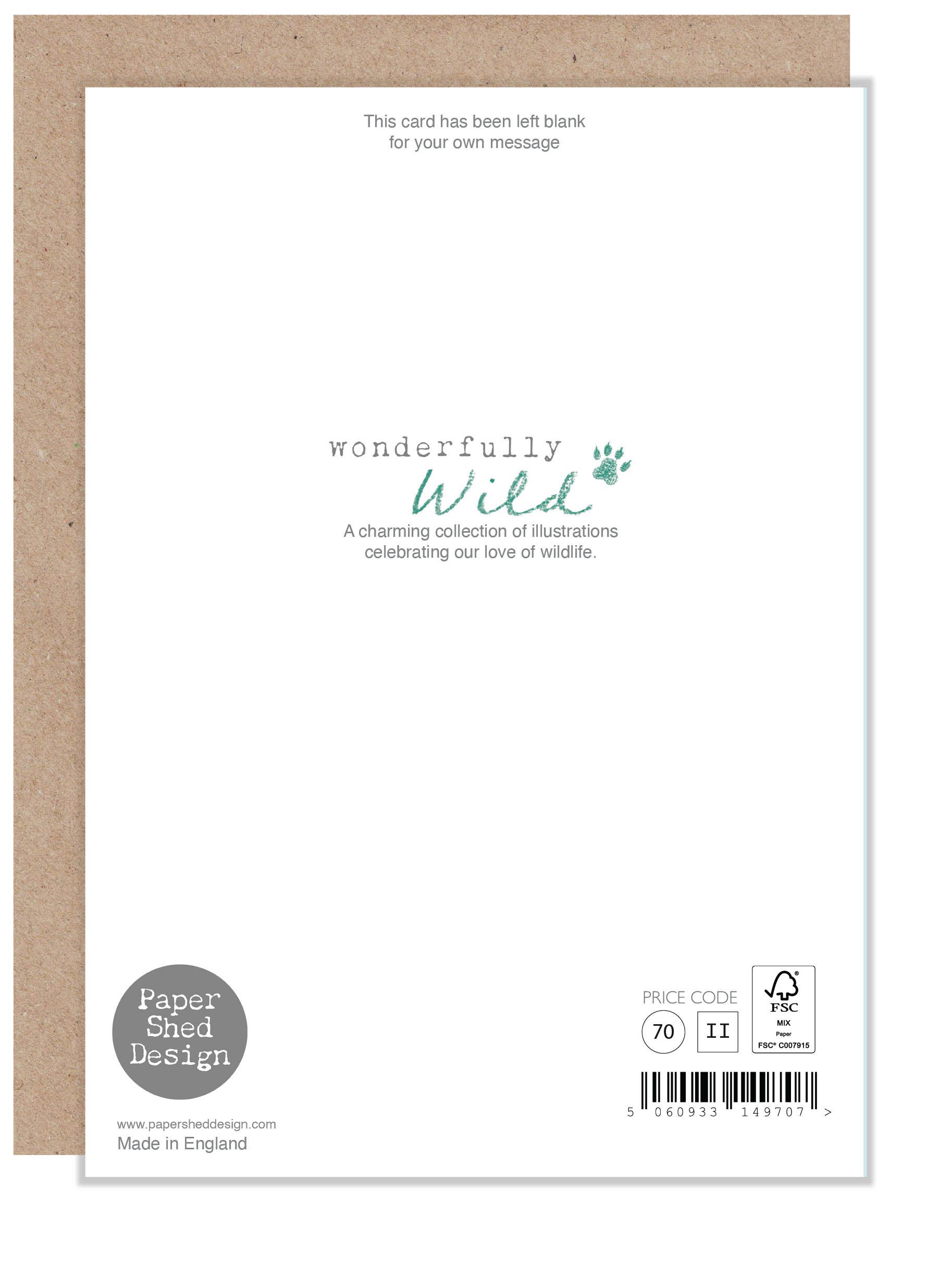 Baby Girl Card - Elephant with pink balloon - WWE028