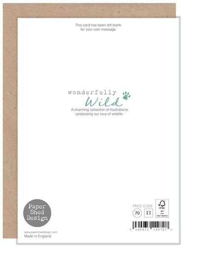 Baby Girl Card - Elephant with pink balloon - WWE028