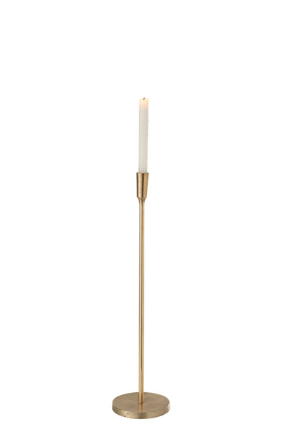 Candlestick Metal Gold Medium