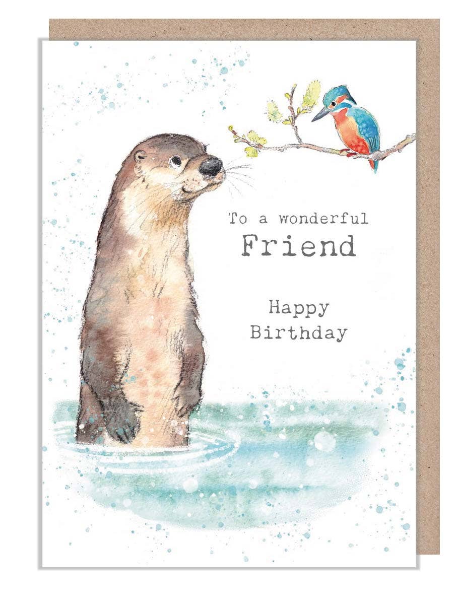 Friend Birthday Card - Otter- RIV09