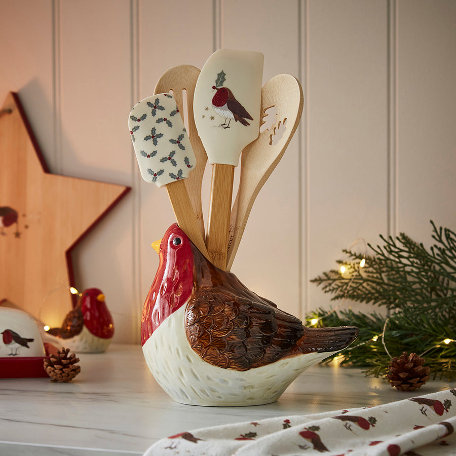 Cooksmart Robin's Retreat Utensil Pot / Vase, Robin
