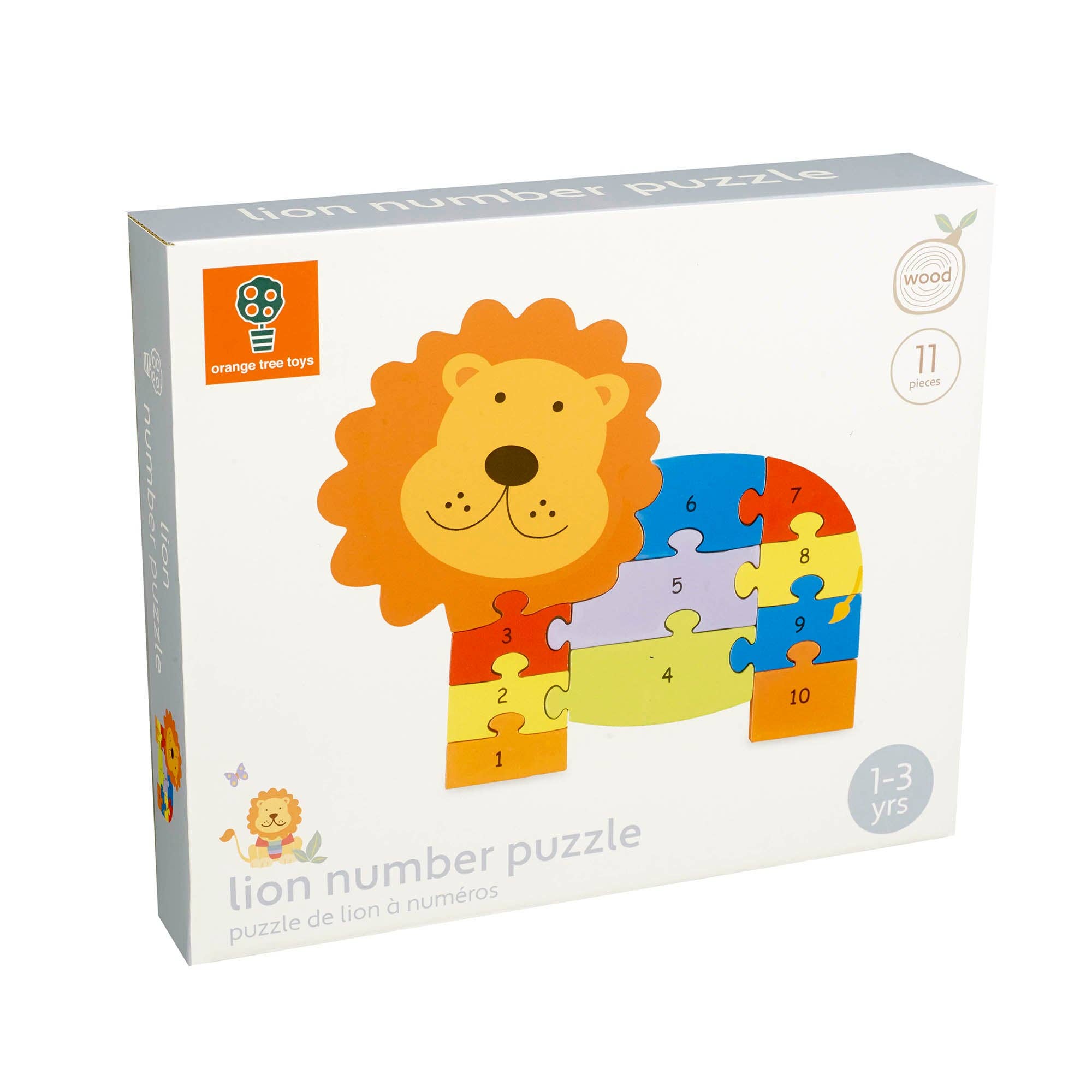 Lion Wooden Number Puzzle