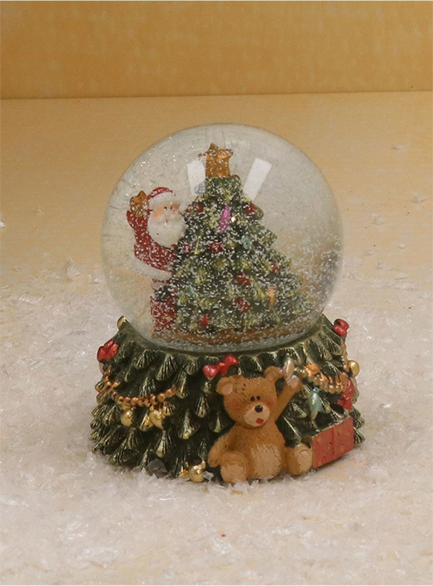 Snow Globe - LED Santa with Tree