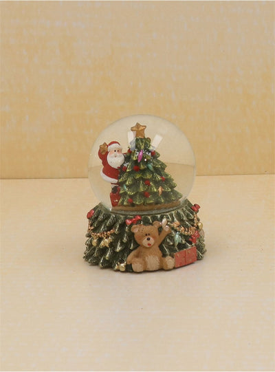 Snow Globe - LED Santa with Tree