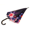 Recycled navy and floral print edge umbrella