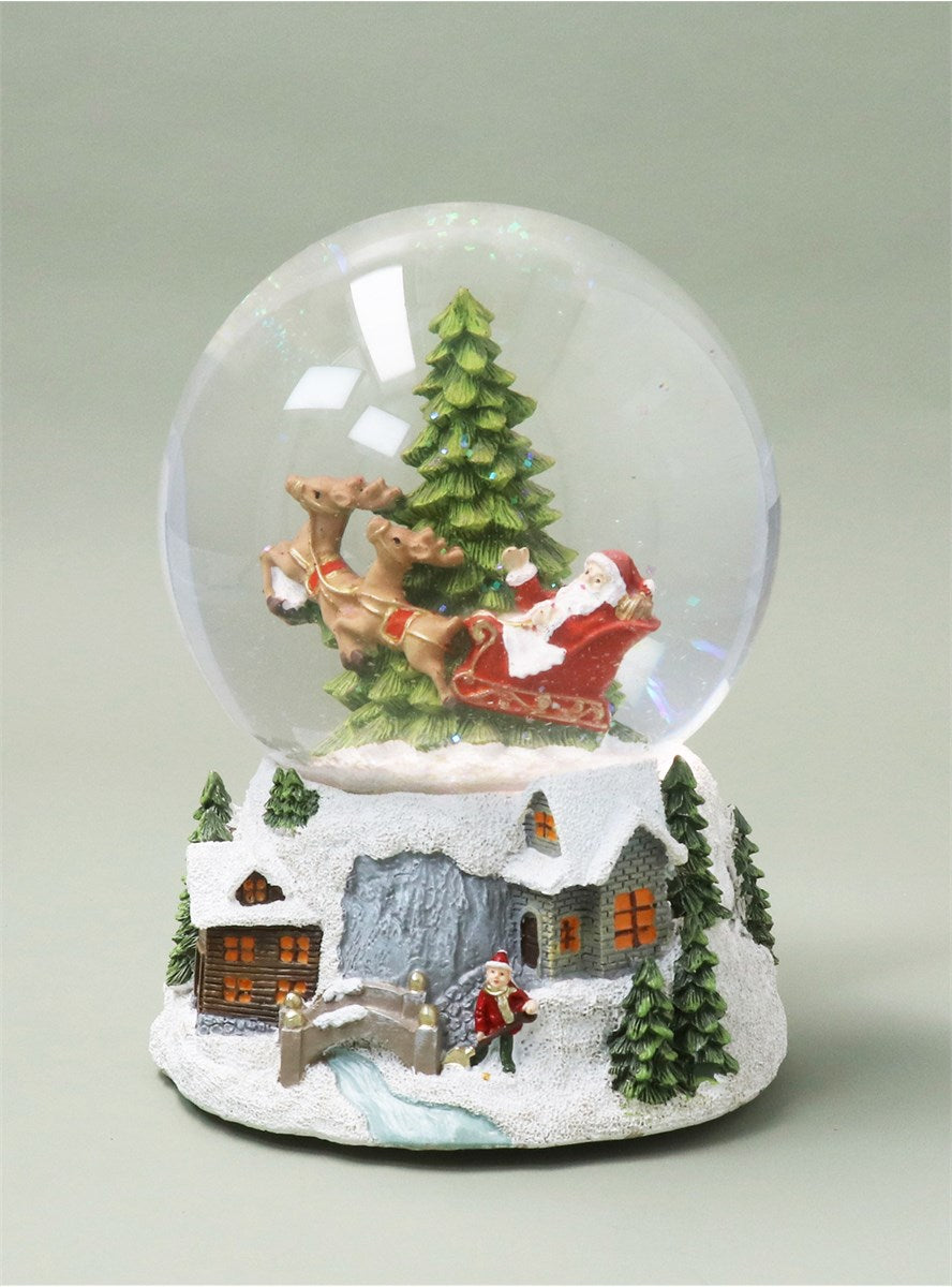 Musical Snow Globe - Santa in Sleigh