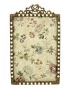 Picture frame rectangular bow/pearls