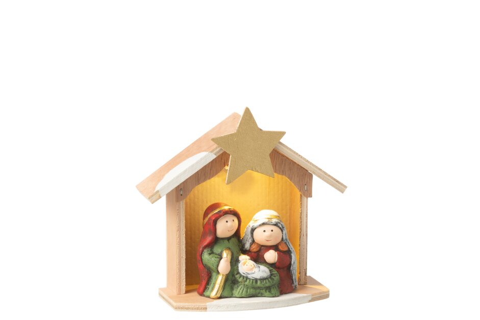 Nativity Led Porcelain Mix Small