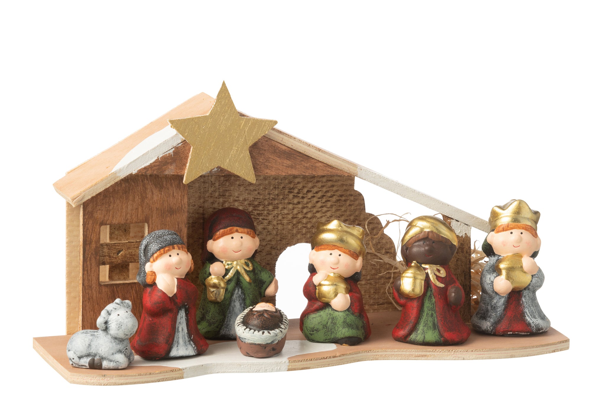 Nativity Led Porcelain Mix Large