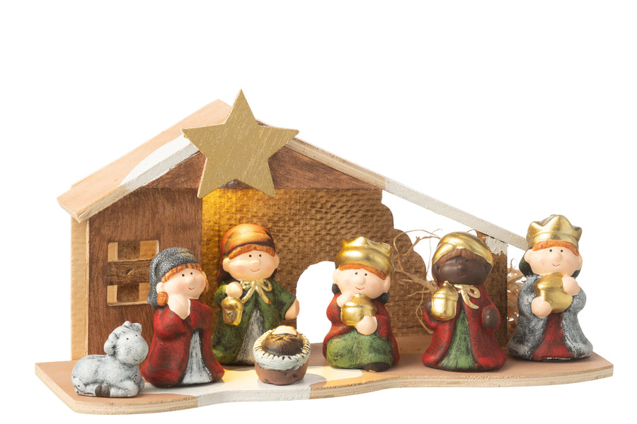 Nativity Led Porcelain Mix Large