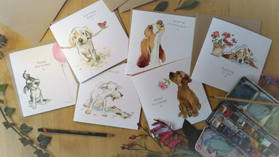 Cute Dog Card - Thank You - Cockapoo With Daisy