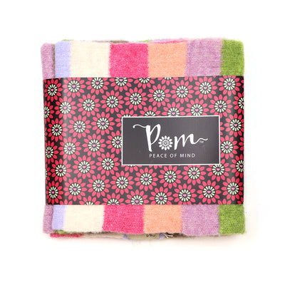 Classic mauve mix stripe scarf