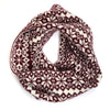 Burgundy and cream scandi starflower snood