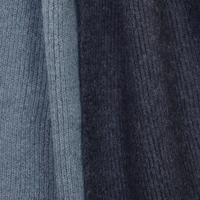 Oliver Navy and Denim ombre Knit Scarf