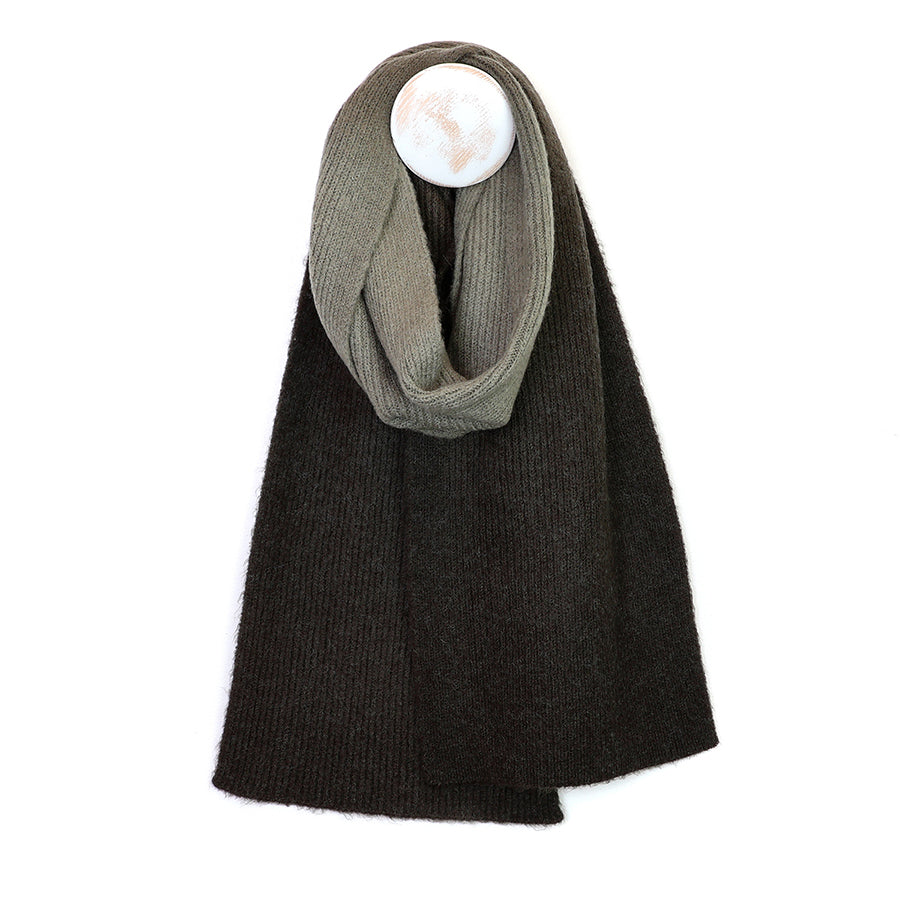 Oliver Khaki green ombre Knit Scarf