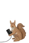 Table Lamp Squirrel Polyresin Caramel
