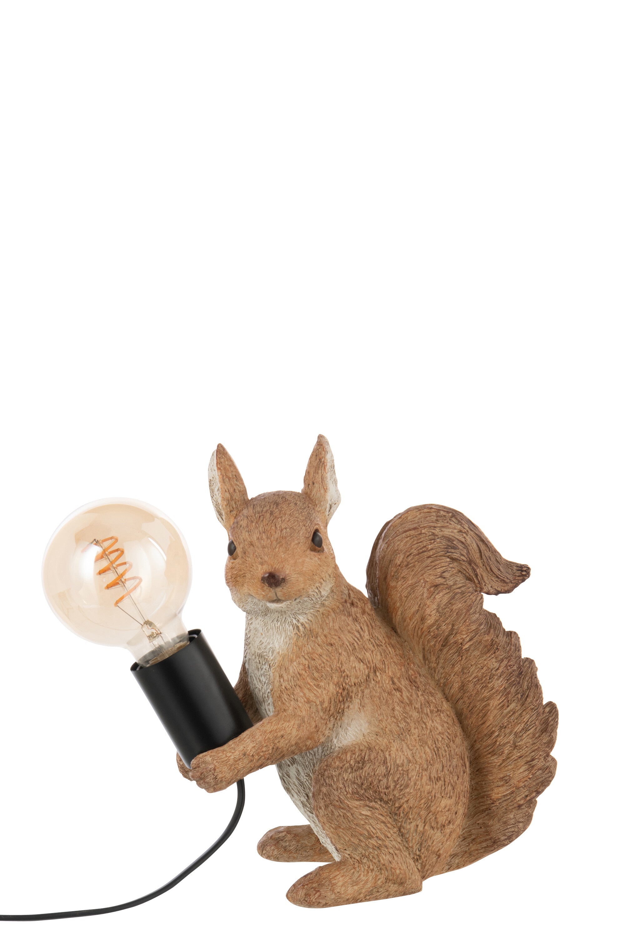 Table Lamp Squirrel Polyresin Caramel