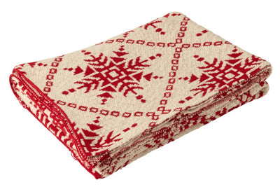 Blanket Snowflakes Cotton White/White