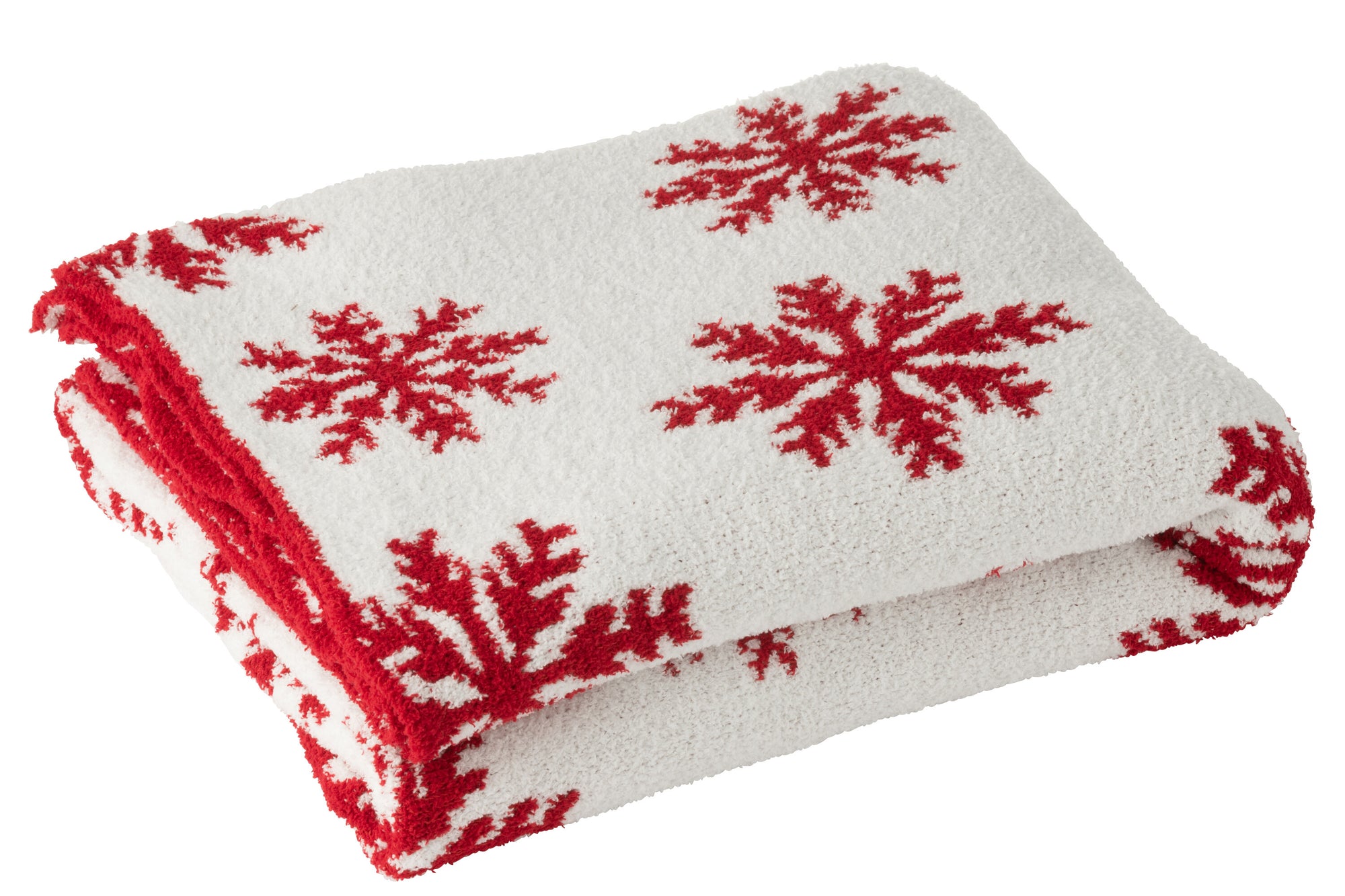 Blanket Snowflakes Polyester Red/White