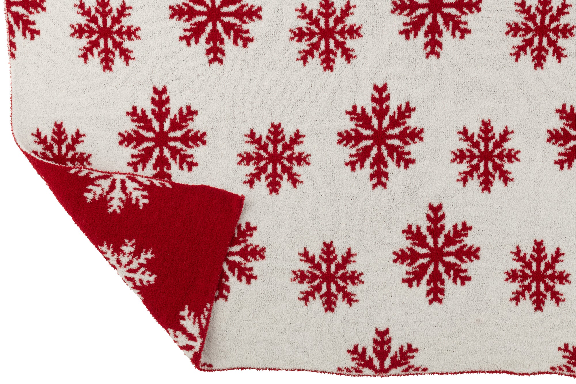 Blanket Snowflakes Polyester Red/White