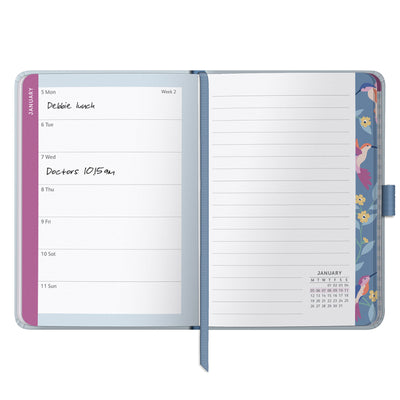 A6 To Do Diary 2026 Blue Graphic