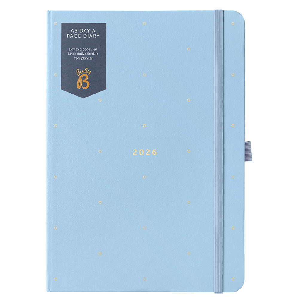 Dual Schedule Day a Page Diary 2026 Powder Blue