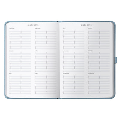 Dual Schedule Day a Page Diary 2026 Powder Blue