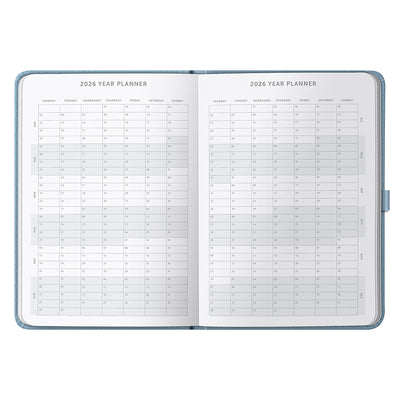 Dual Schedule Day a Page Diary 2026 Powder Blue