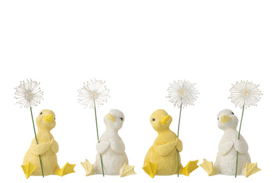 Duck Flower Resin White/Yellow
