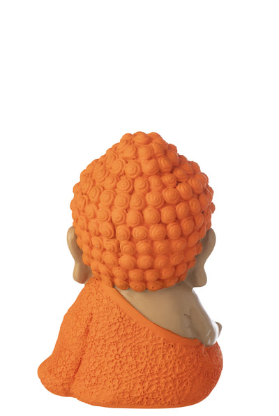Monk Zen Polyresin Orange