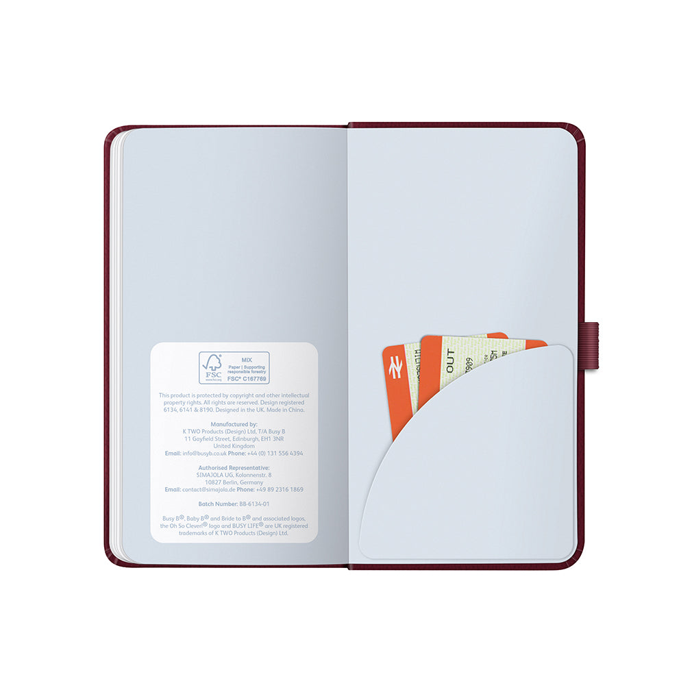 Slim Diary 2026 Burgundy
