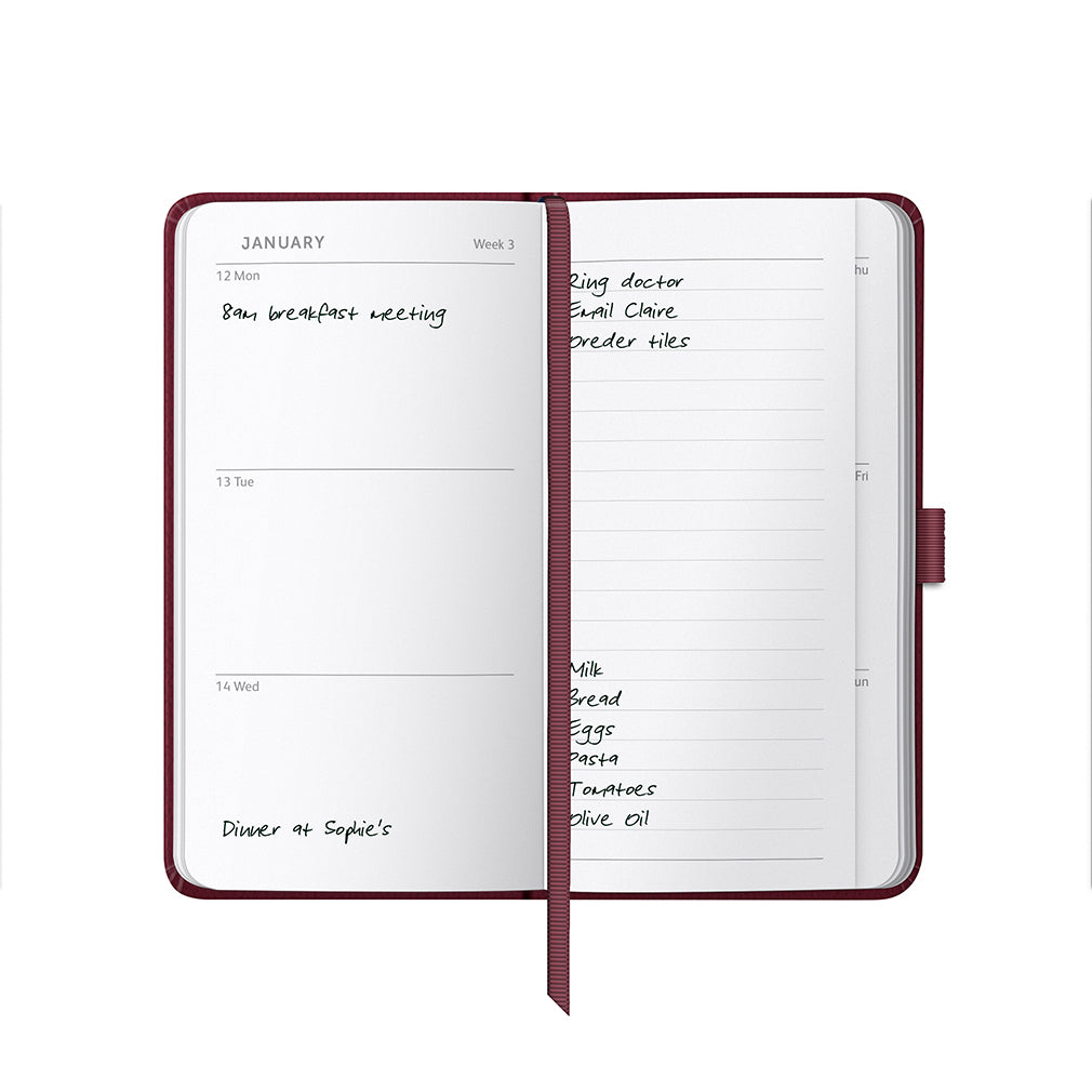 Slim Diary 2026 Burgundy