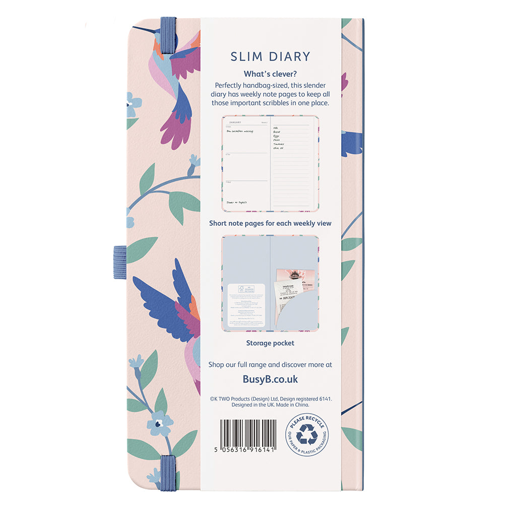 Slim Diary 2026 Birds