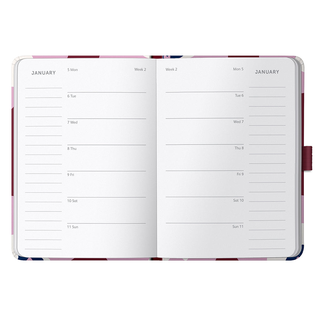 A6 Busy Life Diary 2026 Floral