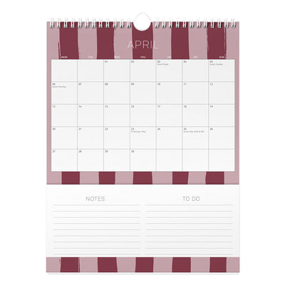 Busy Life Calendar 2026 Blue Graphic