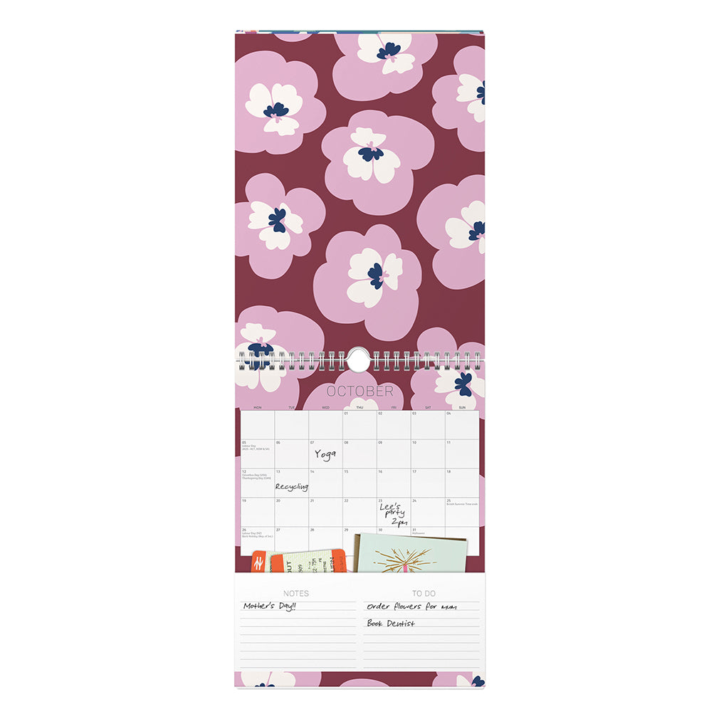 Busy Life Calendar 2026 Blue Graphic