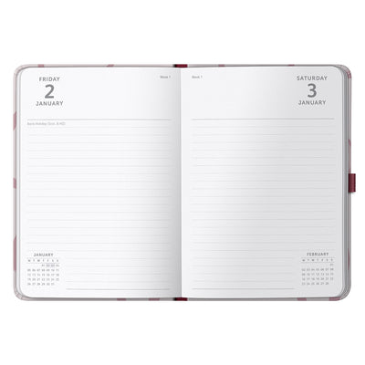 A5 Day a Page Diary 2026 Pink Ribbon