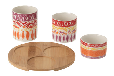 Appetizer Set Ceramic Purple/Red