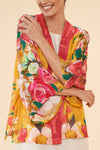 Impressionist Floral Kimono Jacket by Powder