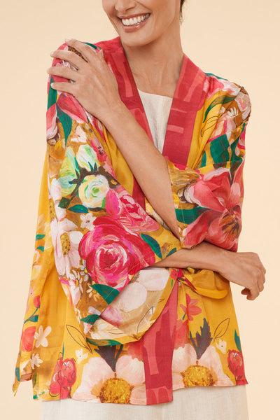 Impressionist Floral Kimono Jacket by Powder