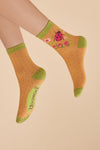 Ladybird Ankle Socks - Mustard by Powder
