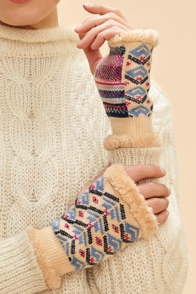 Ladies Kristi Wrist Warmers - Cream