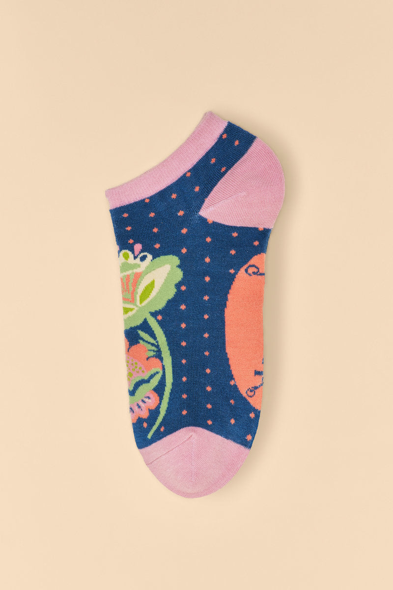 Scandinavian Stems Trainer Socks - Navy