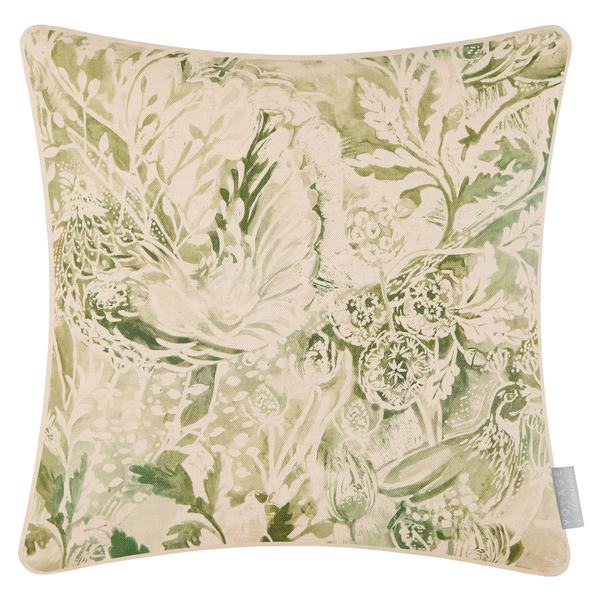 Rothesay Printed Piped Cushion Meadow: Meadow / Feather Filled / 43 x 43cm