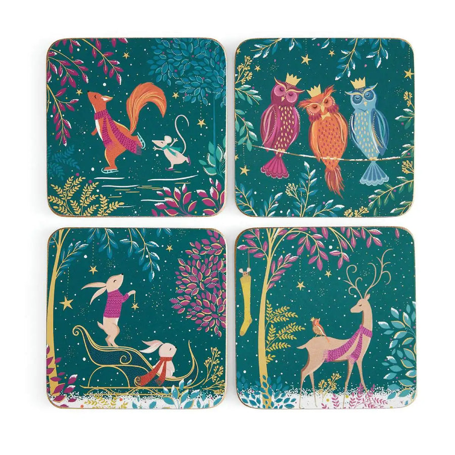 Woodland Tales Set of 4 Coasters