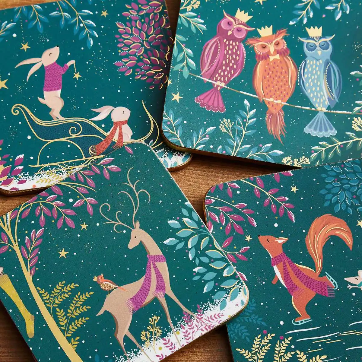 Woodland Tales Set of 4 Coasters