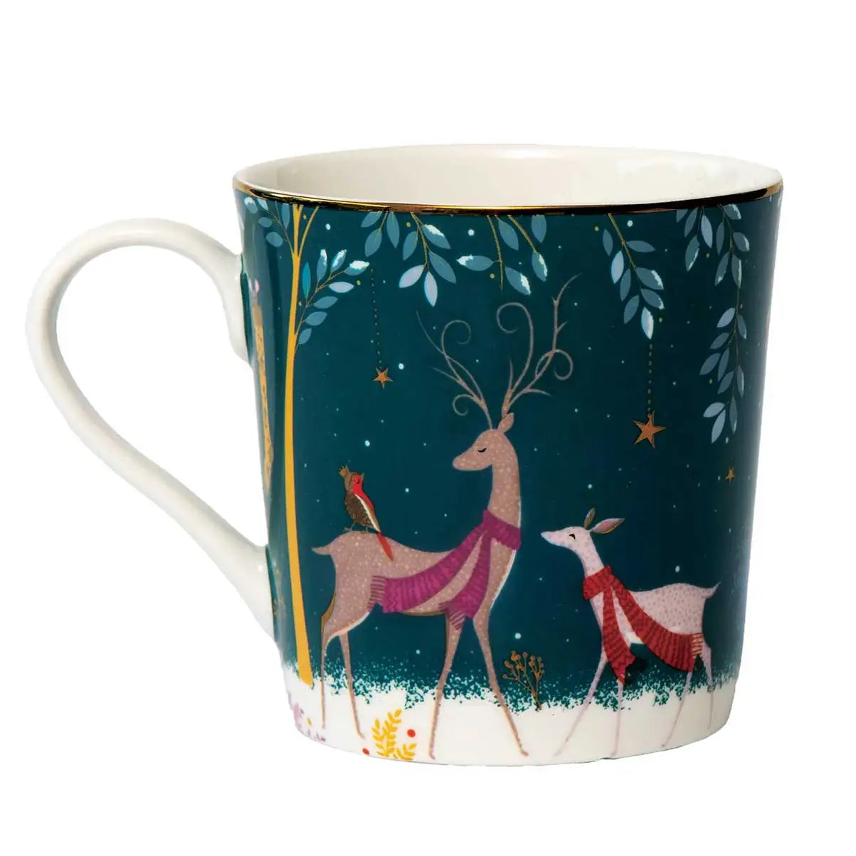 Woodland Tales Mug, Deer & Robin