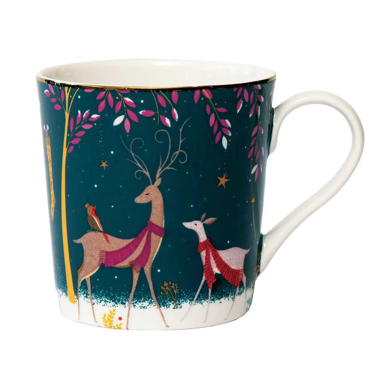 Woodland Tales Mug, Deer & Robin